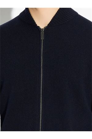 Cardigan in lana vergine blu PAOLO PECORA | A043F0046462